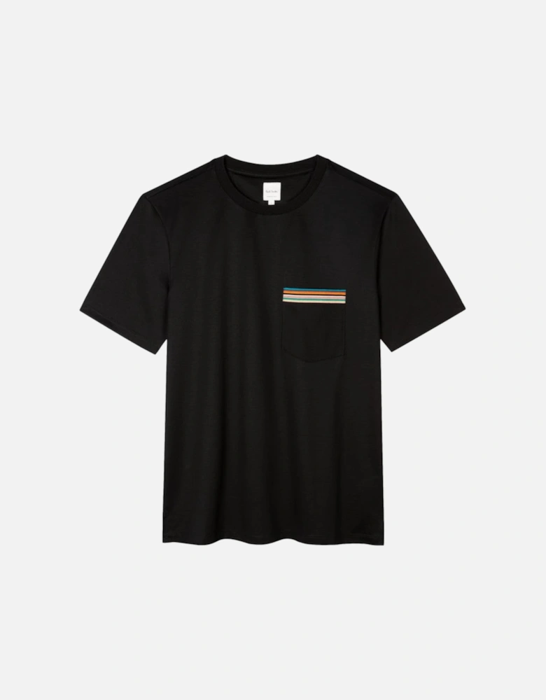 Stripe Pkt T-Shirt 79 BLACK