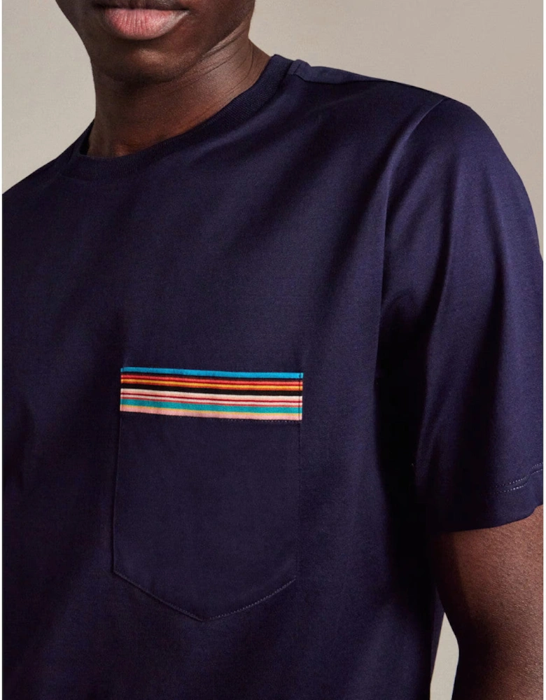 Stripe Pkt T-Shirt 49 DK NAVY