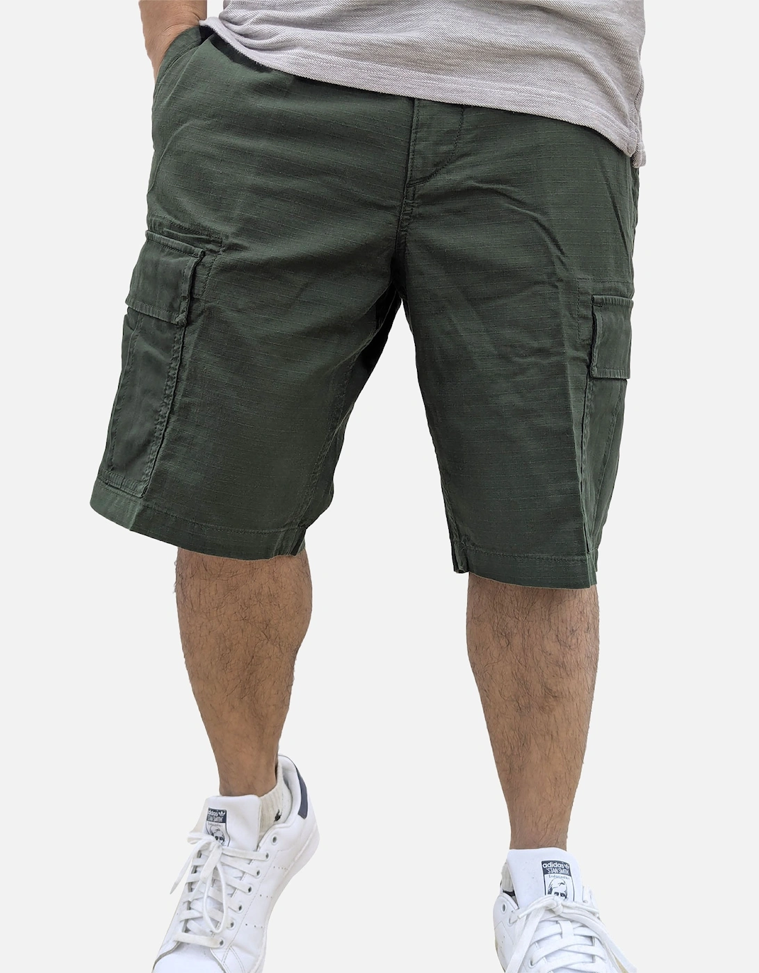 Mens Cargo Shorts Twill Summer Half Pants Casual Cotton  Beach Shorts