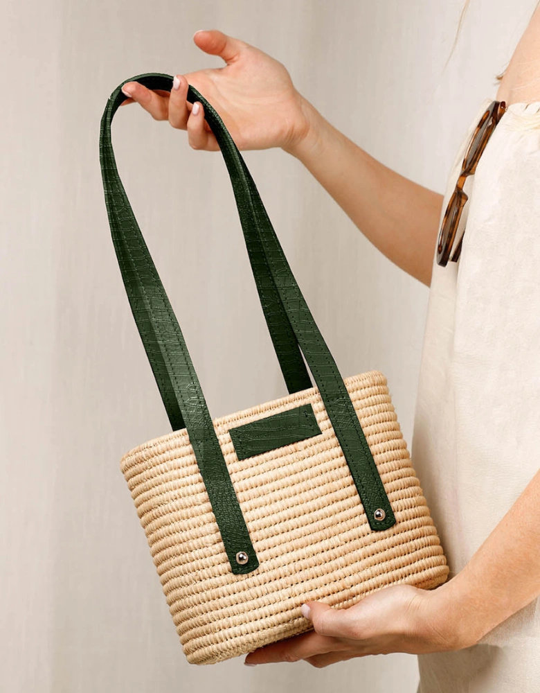 Green Croco & Natural Small Noor