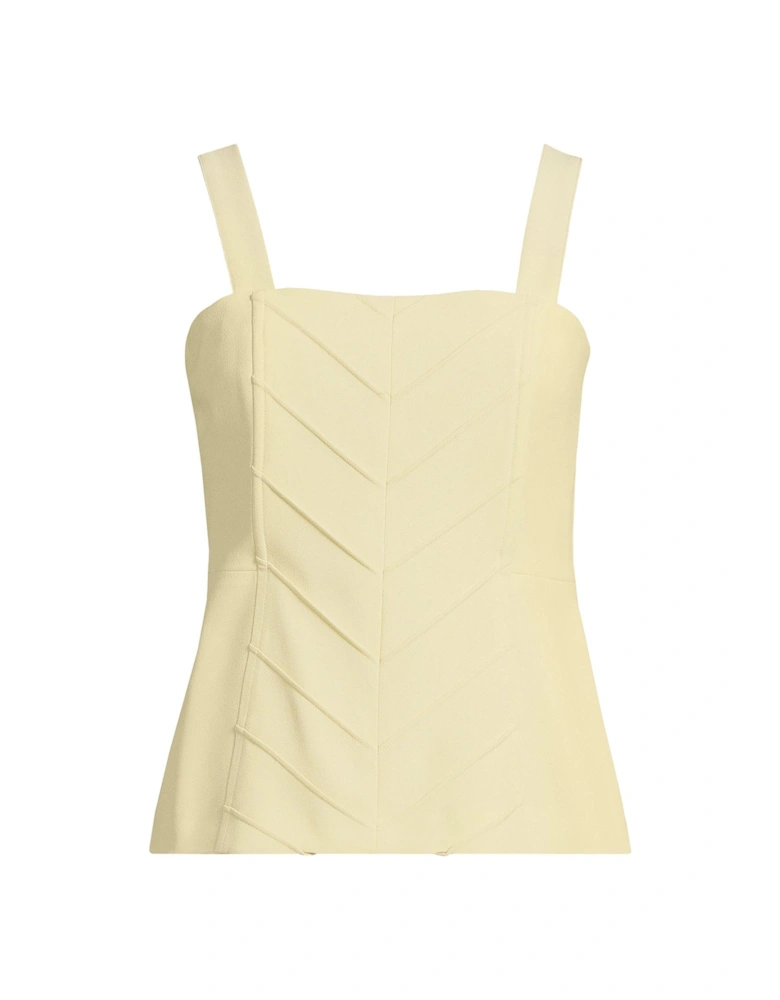 Pleated Detail Strappy Top - Green