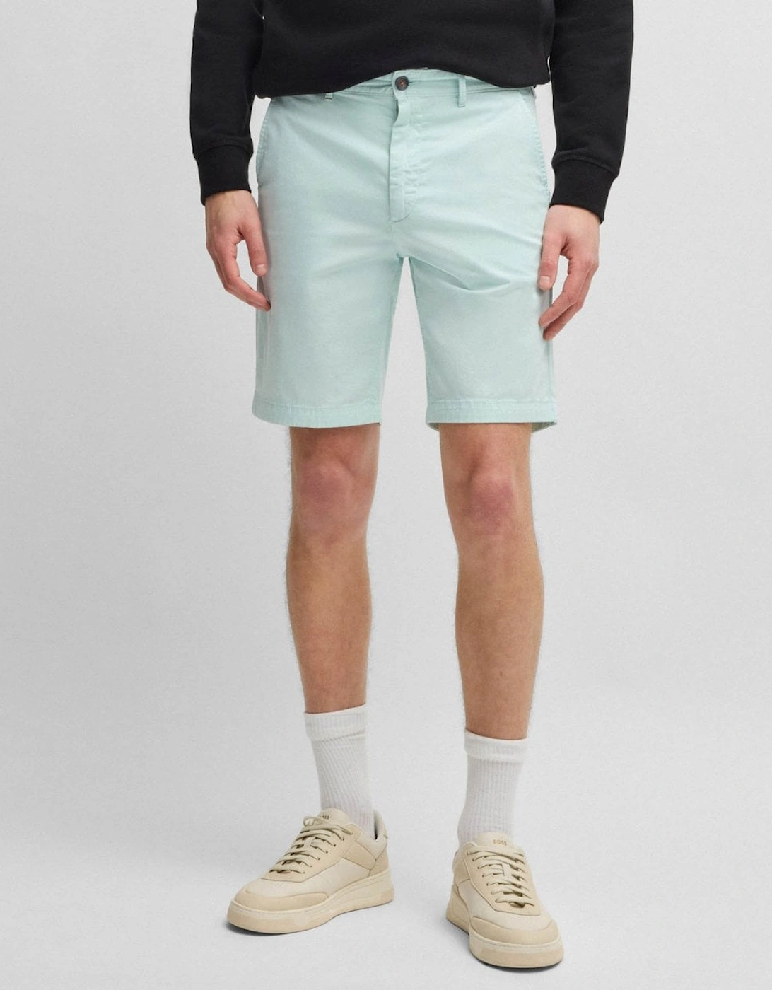 BOSS Orange Mens Slim Fit Chino Shorts in Stretch Cotton Twill, 2 of 1