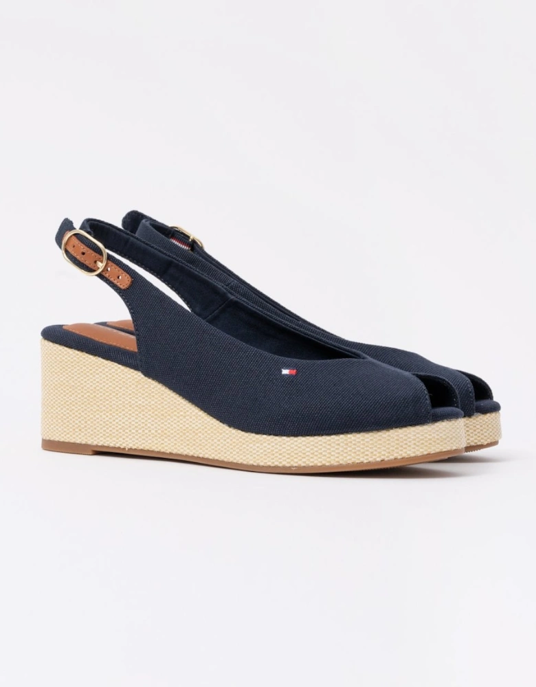 Flag Mid Wedge Womens Espadrille