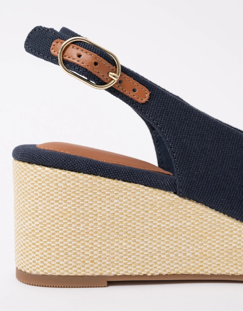 Flag Mid Wedge Womens Espadrille