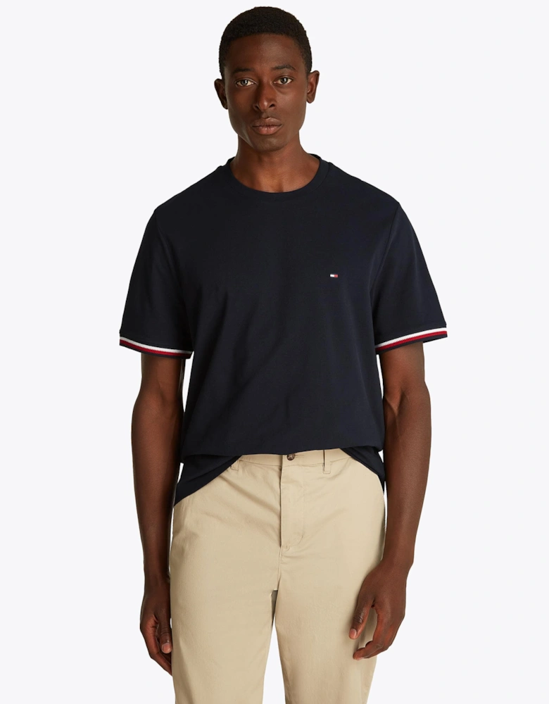 Global Strip Cuff Mens T Shirt