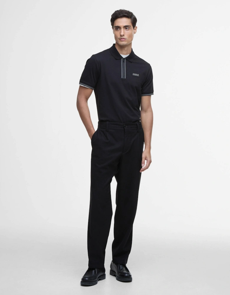 Ollie Twin Tipped Placket Mens Polo Shirt