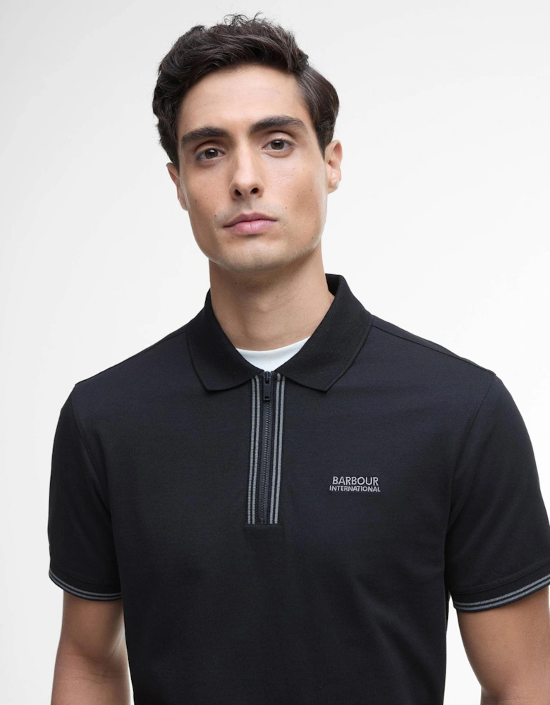 Ollie Twin Tipped Placket Mens Polo Shirt