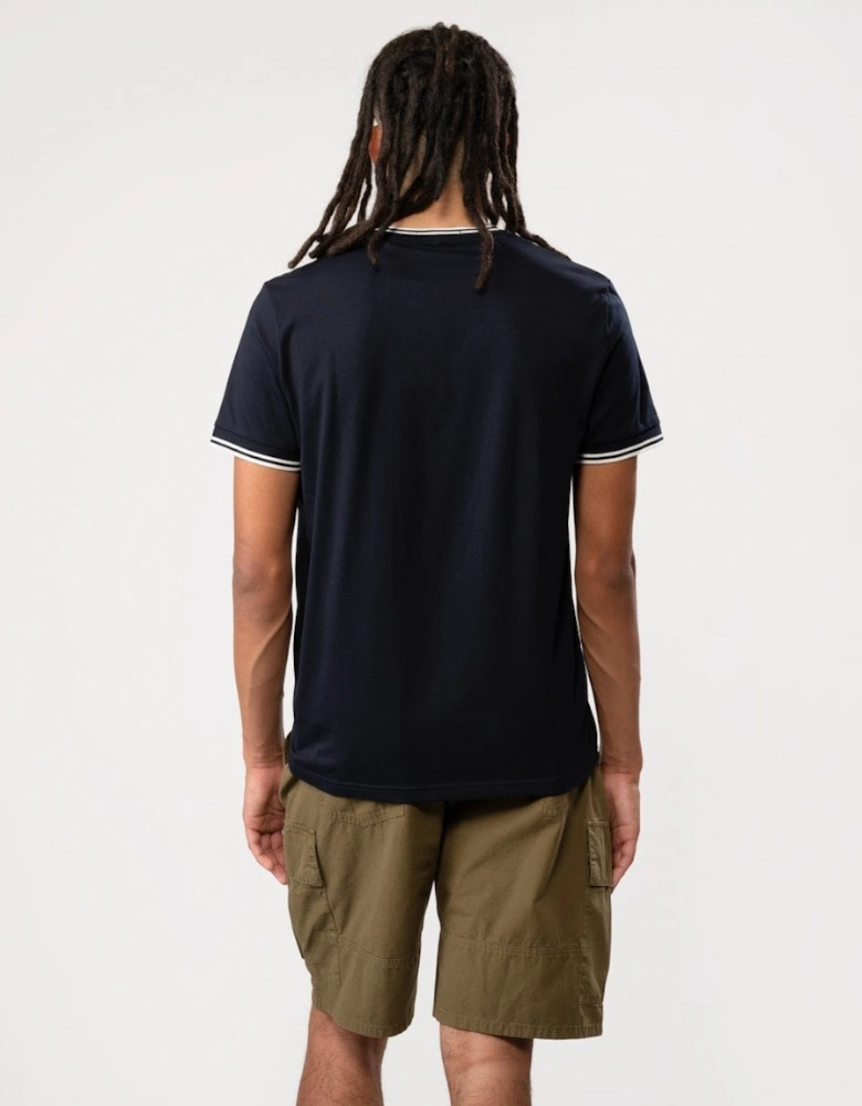 Fred Perry Mens Twin Tipped T-Shirt - Navy 795