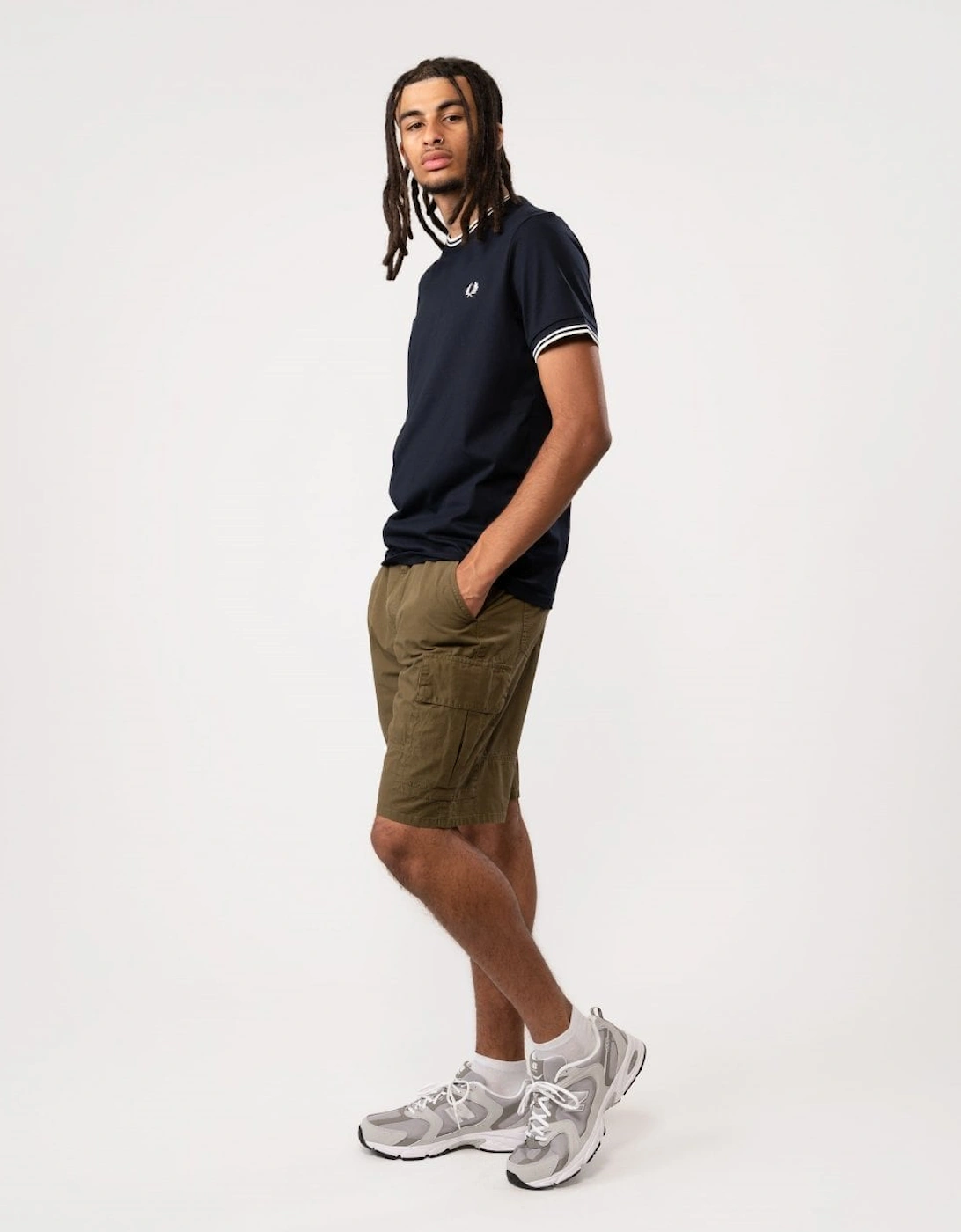 Fred Perry Mens Twin Tipped T-Shirt - Navy 795