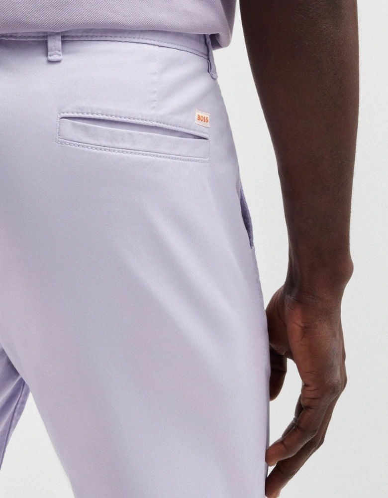 BOSS Orange Mens Slim Fit Chino Shorts in Stretch Cotton Twill