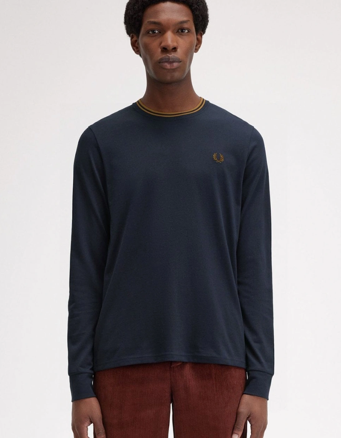 Mens Long Sleeve Twin Tipped T-Shirt, 5 of 4