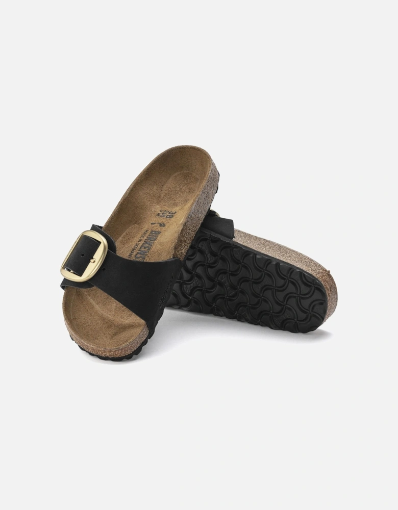Big Buckle Womens Nubuck Leather Sandals