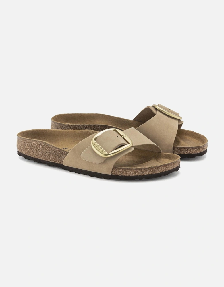 Big Buckle Womens Nubuck Leather Sandals