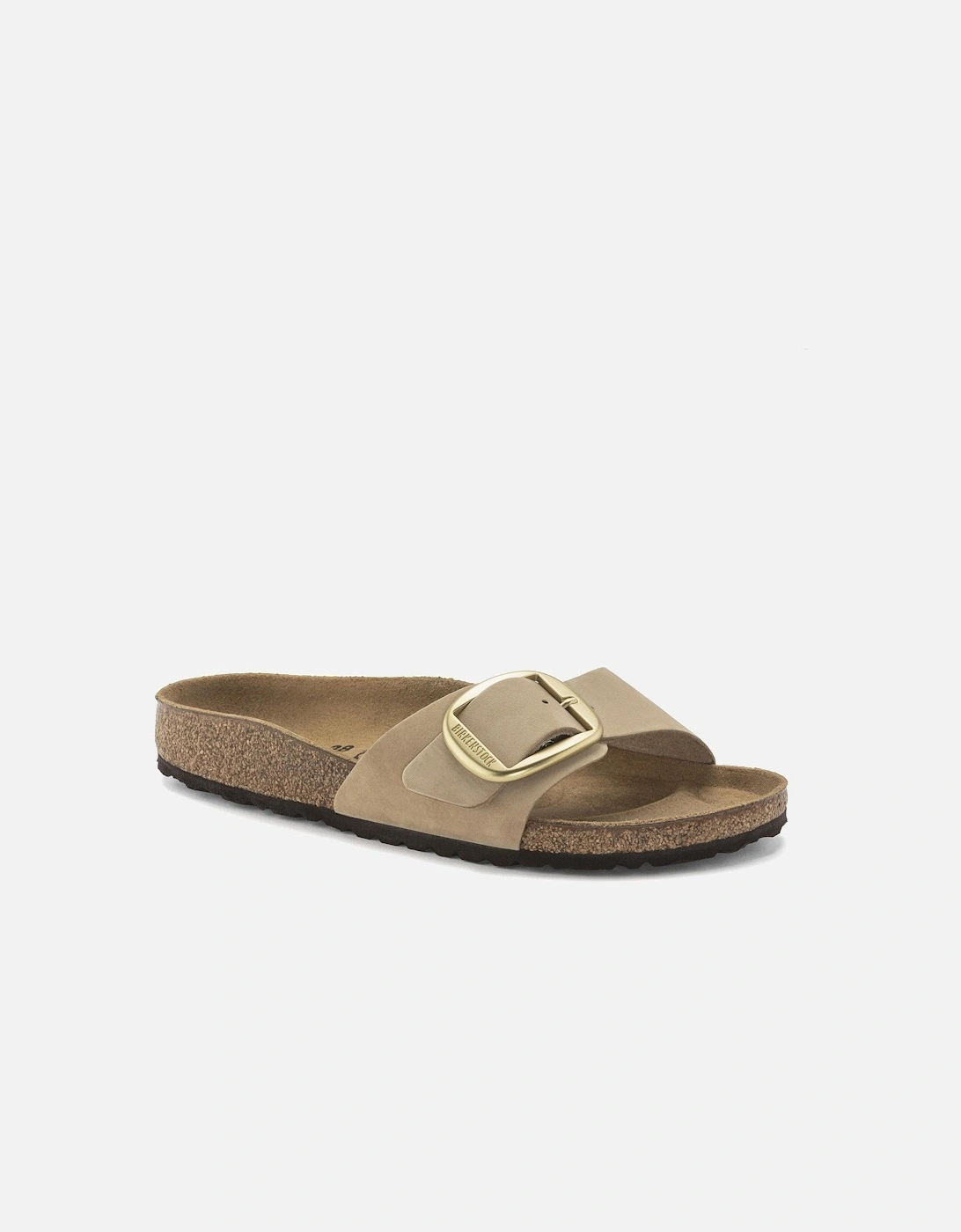 Big Buckle Womens Nubuck Leather Sandals