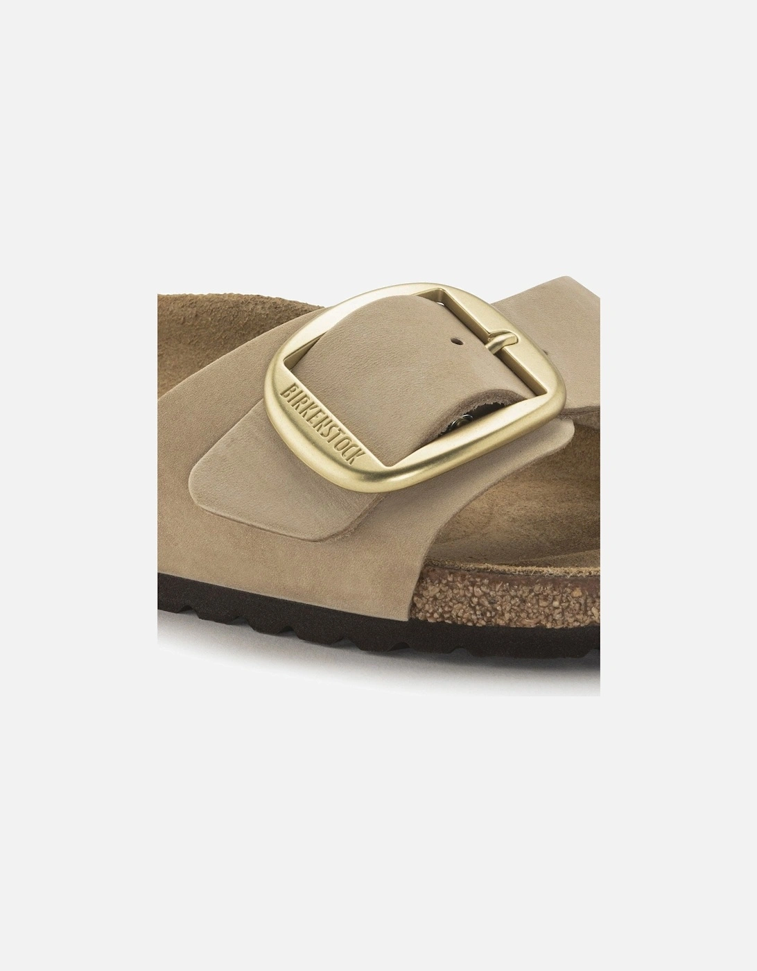 Big Buckle Womens Nubuck Leather Sandals