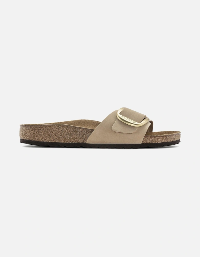 Big Buckle Womens Nubuck Leather Sandals