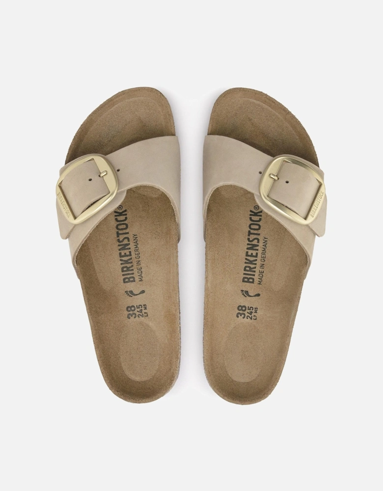 Big Buckle Womens Nubuck Leather Sandals