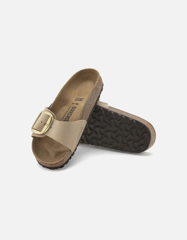 Big Buckle Womens Nubuck Leather Sandals