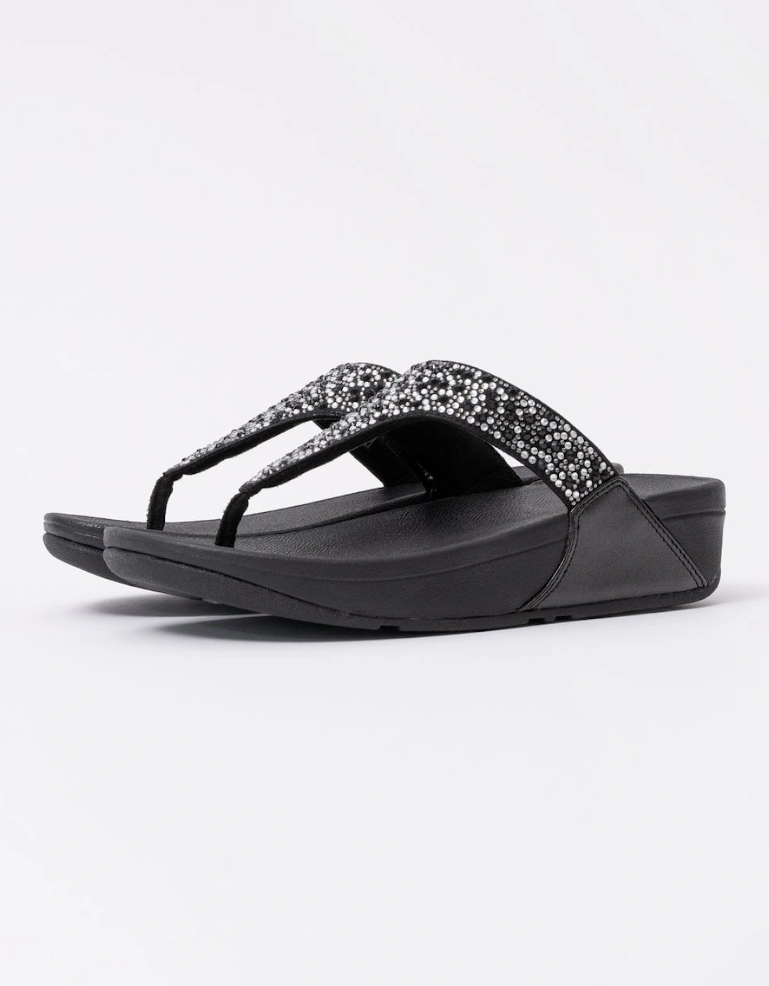 Womens Lulu Crystal-Mix Toe-Post Sandals, 6 of 5