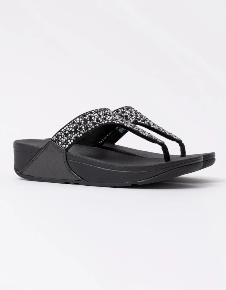 Womens Lulu Crystal-Mix Toe-Post Sandals