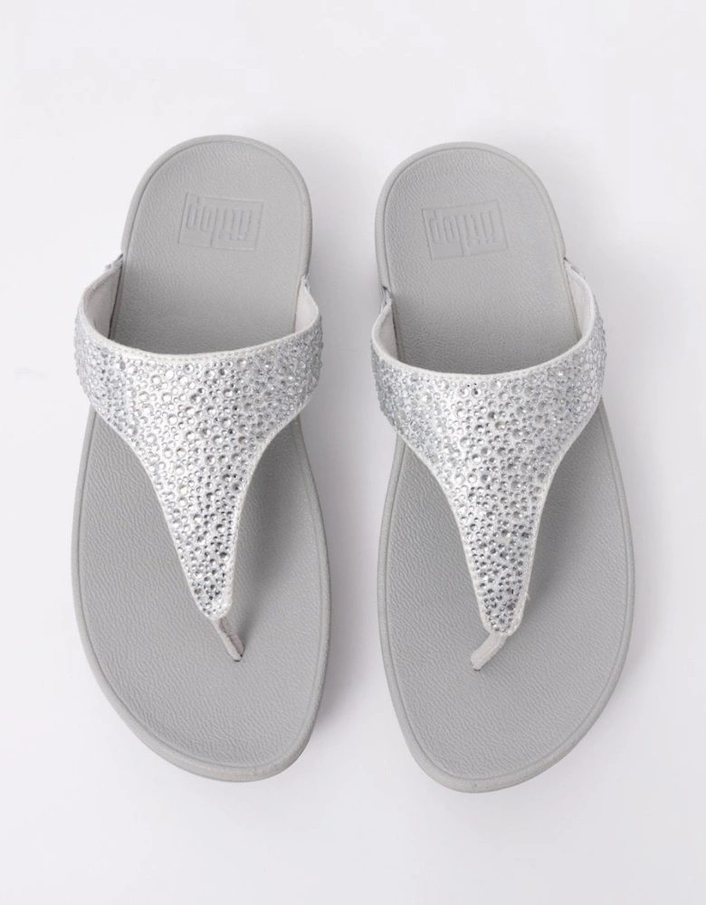 Womens Lulu Crystal-Mix Toe-Post Sandals