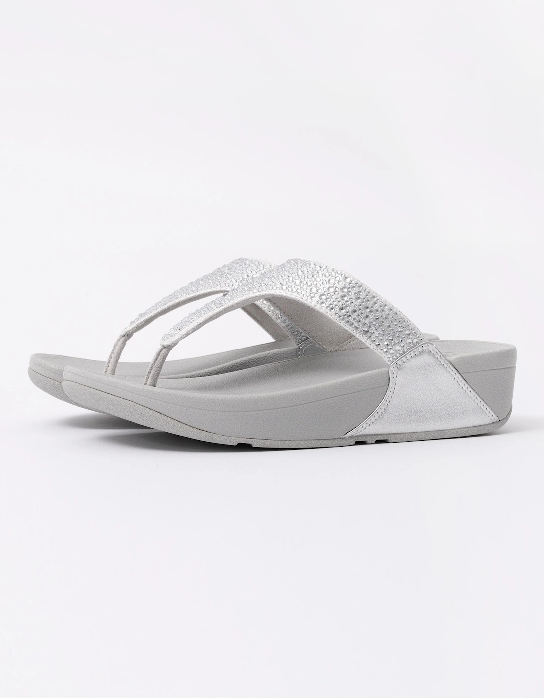 Womens Lulu Crystal-Mix Toe-Post Sandals, 7 of 6