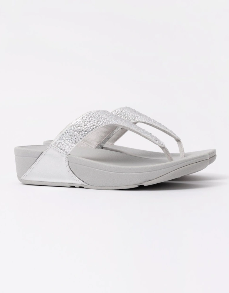 Womens Lulu Crystal-Mix Toe-Post Sandals