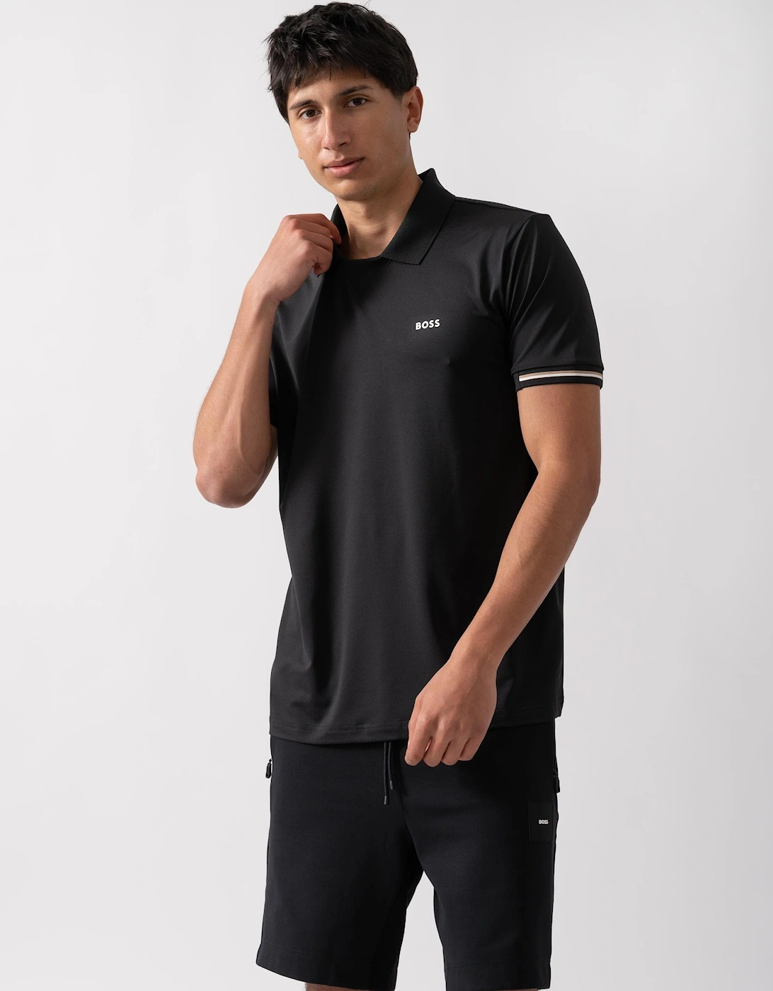 BOSS Green Palle Mesh Mens Polo Shirt, 5 of 4