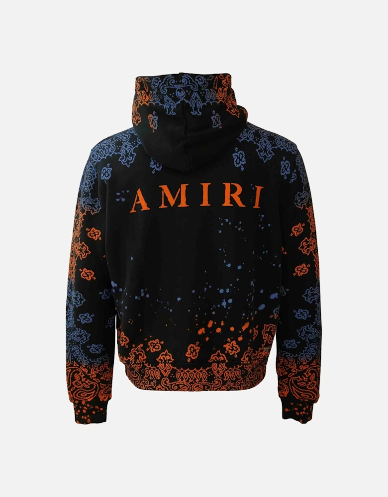 BANDANA BLEACH HOODIE BLUE / ORANGE