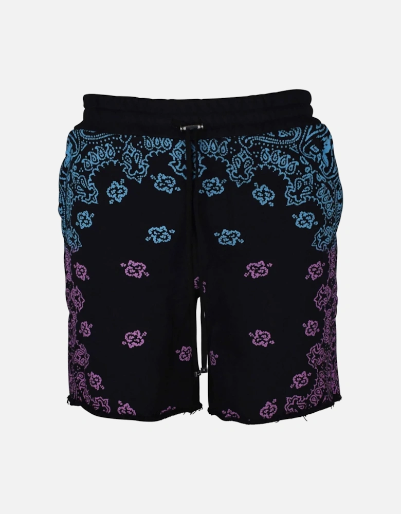 BANDANA BLEACH SHORTS PINK / BLUE