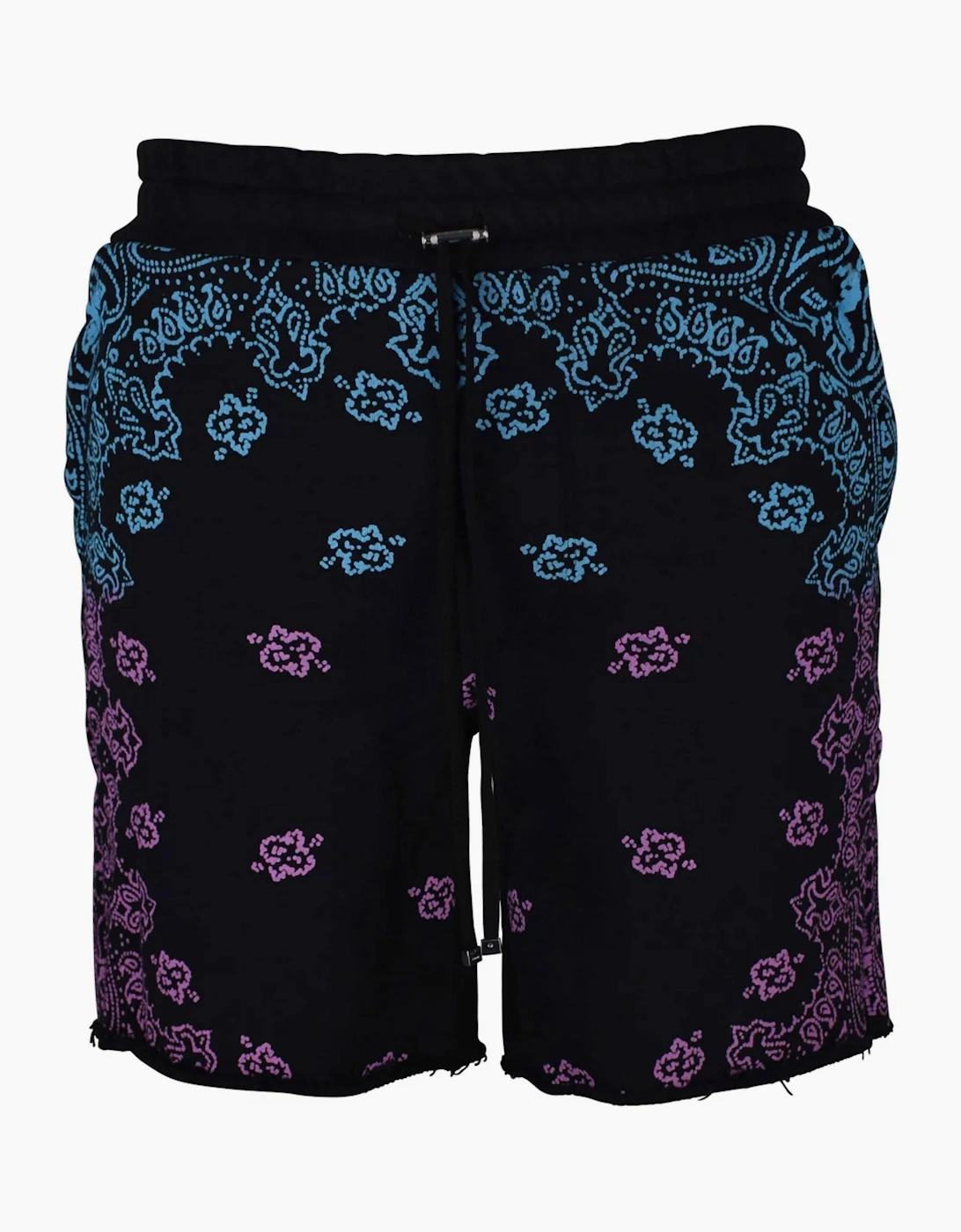 Amiri AMIRI BANDANA BLEACH SHORTS PINK / BLUE