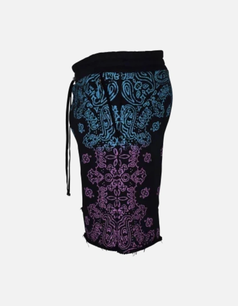 BANDANA BLEACH SHORTS PINK / BLUE