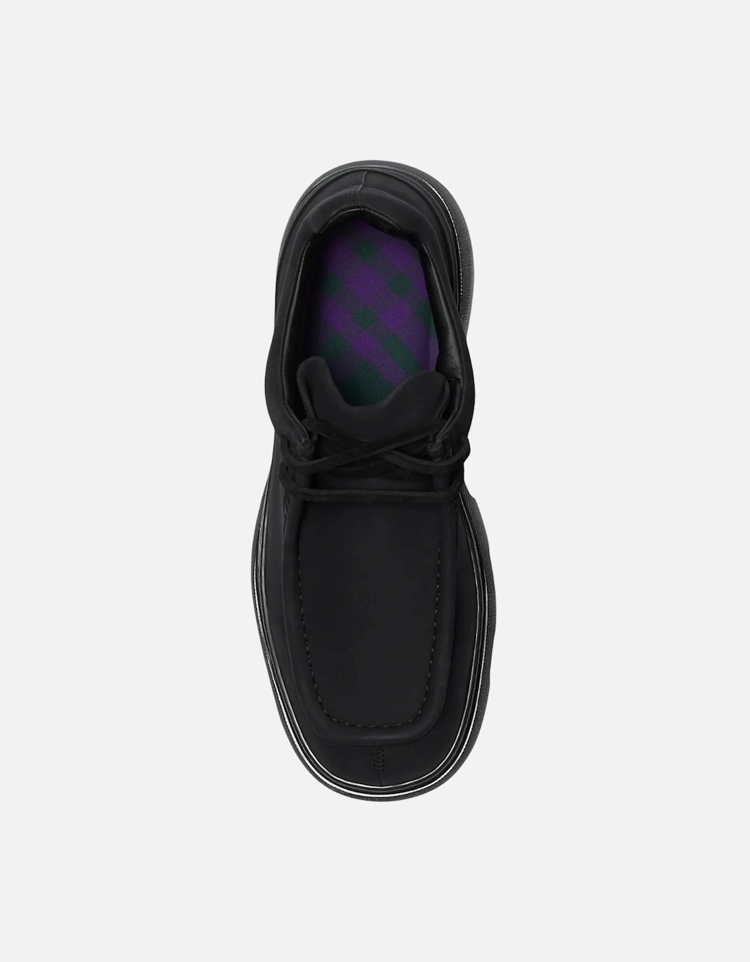 Black Lace Up Suede Derby Shoes