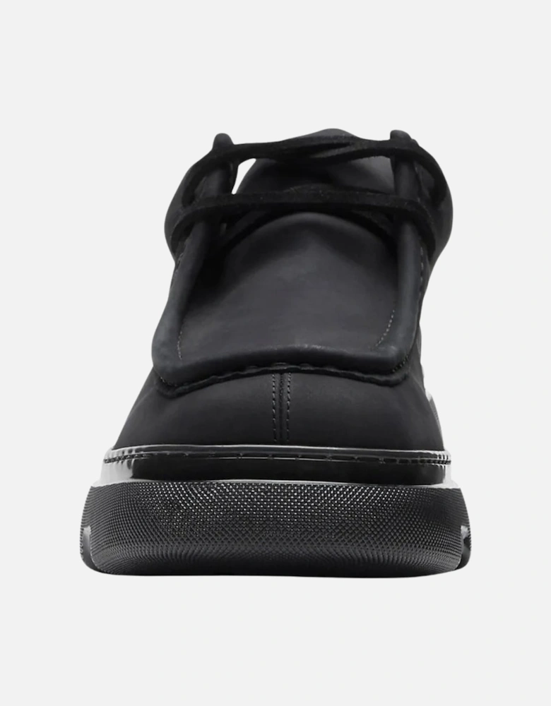 Black Lace Up Suede Derby Shoes