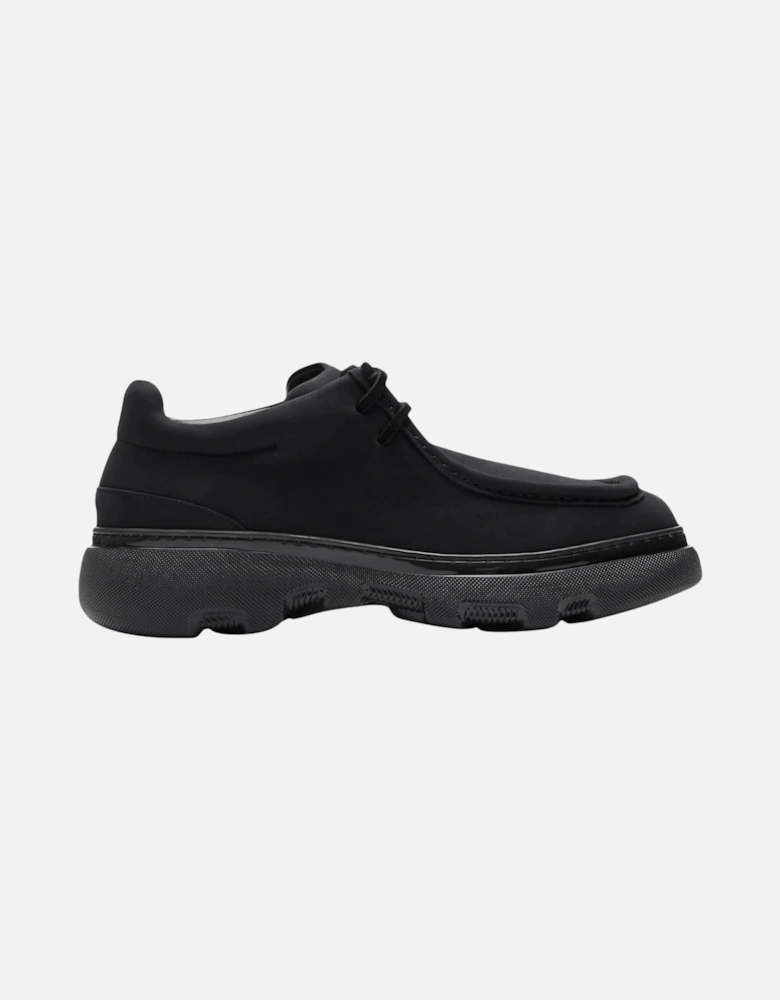 Black Lace Up Suede Derby Shoes