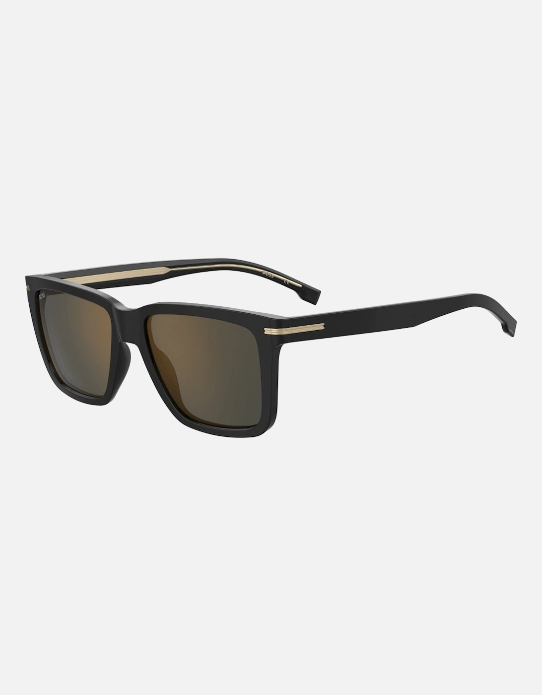 Gold Detail Black Frame Grey Bronze SP Lens Sunglasses, 2 of 1