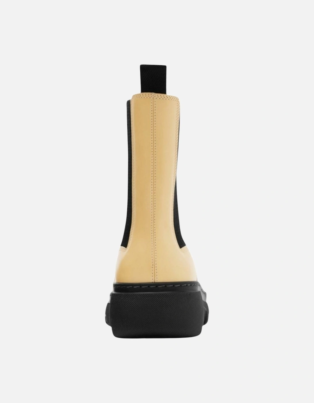Creeper Custard Beige Leather Chelsea Boots