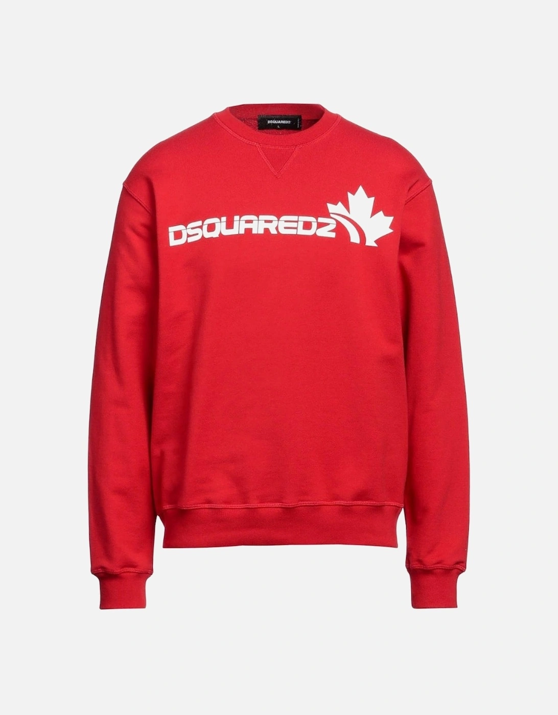 Bold Maple Leaf Logo Red Sweatshirt, 5 of 4