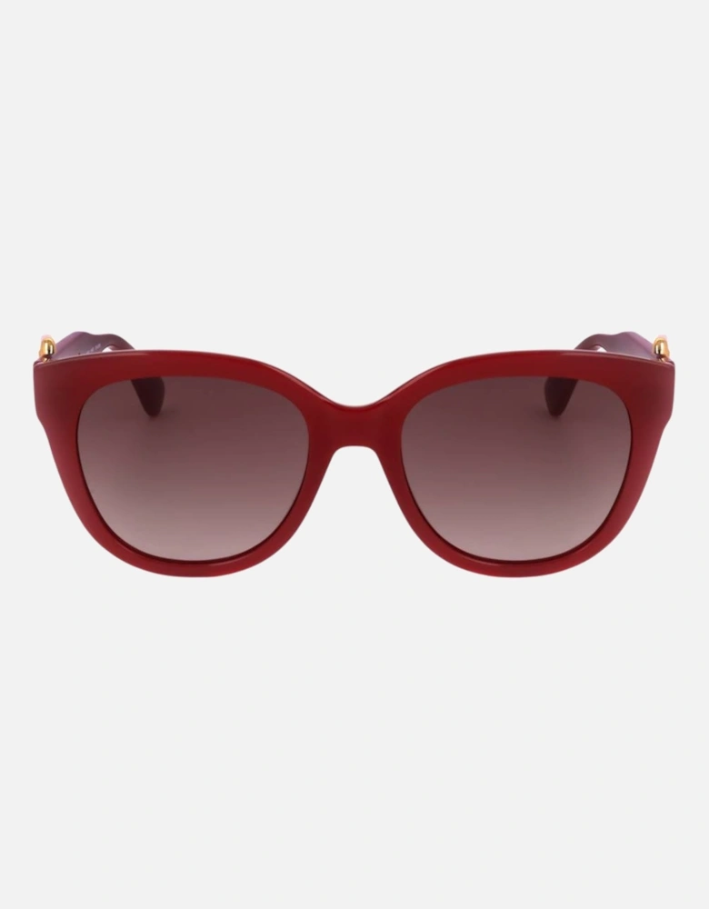 Brown SF Lens Red Buckled Legs Sunglasses