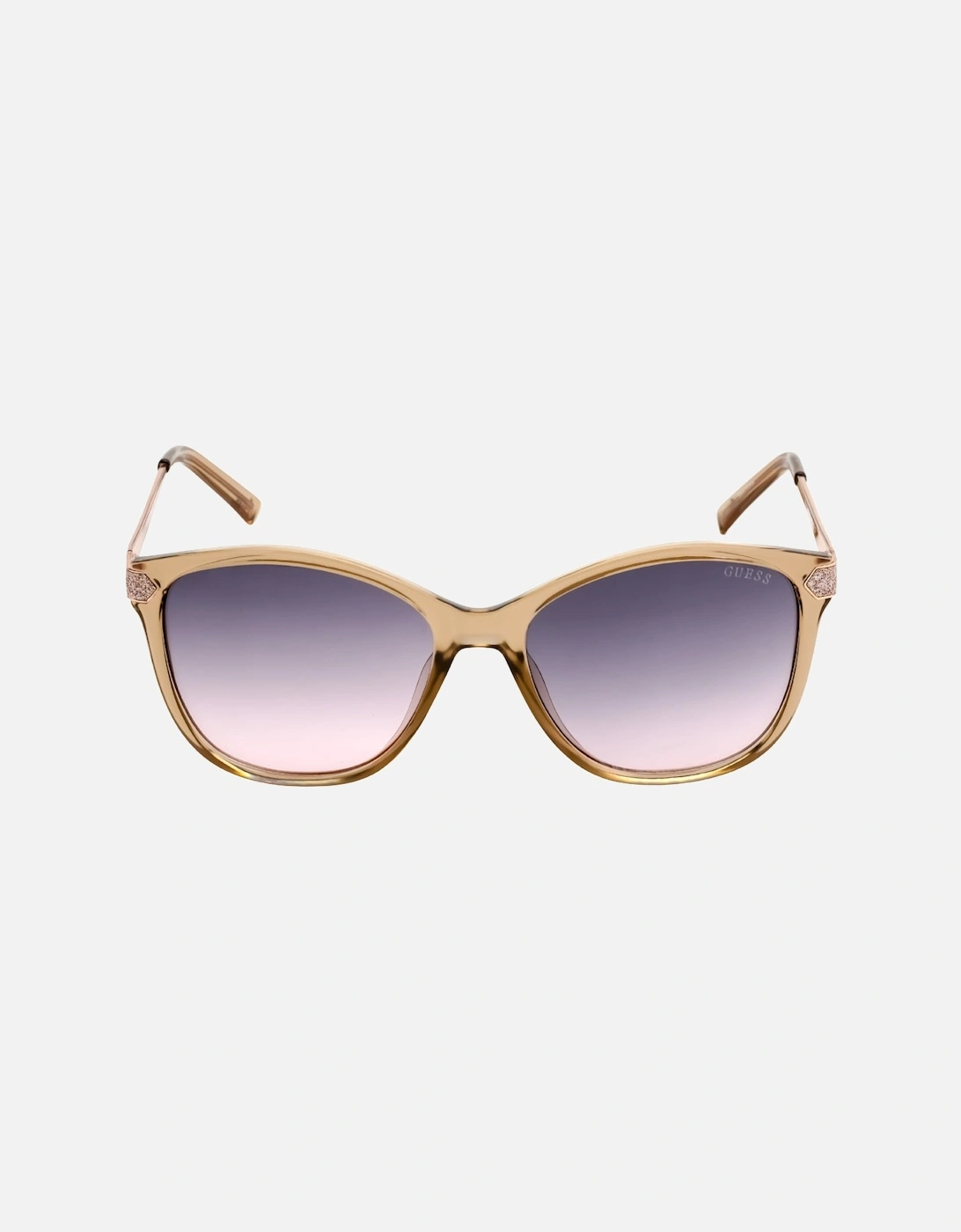 Gradient Bordeaux Lens Shiny Beige Framed Sunglasses, 3 of 2