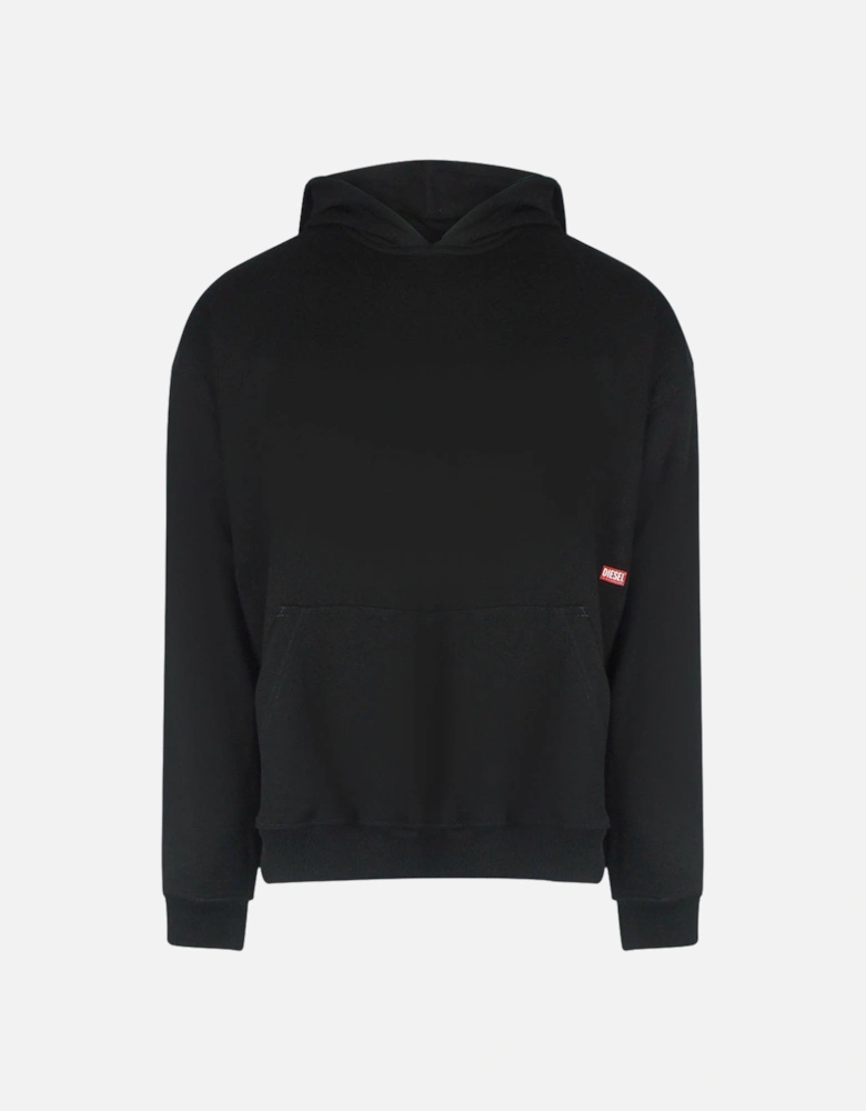 Bold Graphic Design On Back Black Hoodie