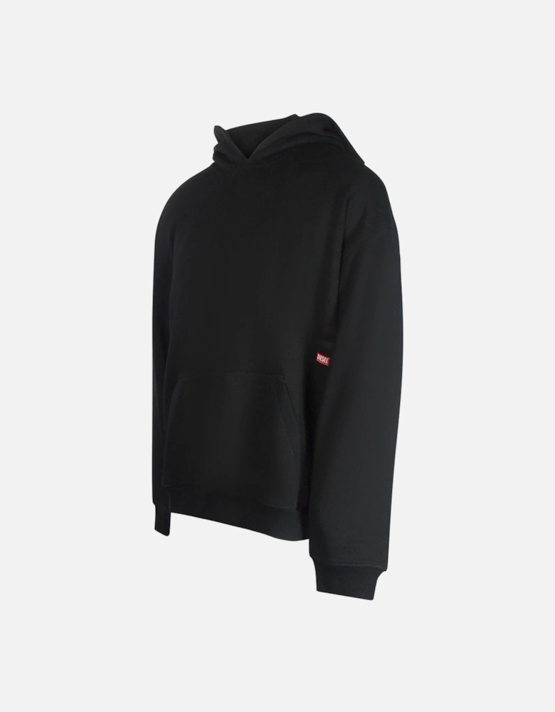 Bold Graphic Design On Back Black Hoodie