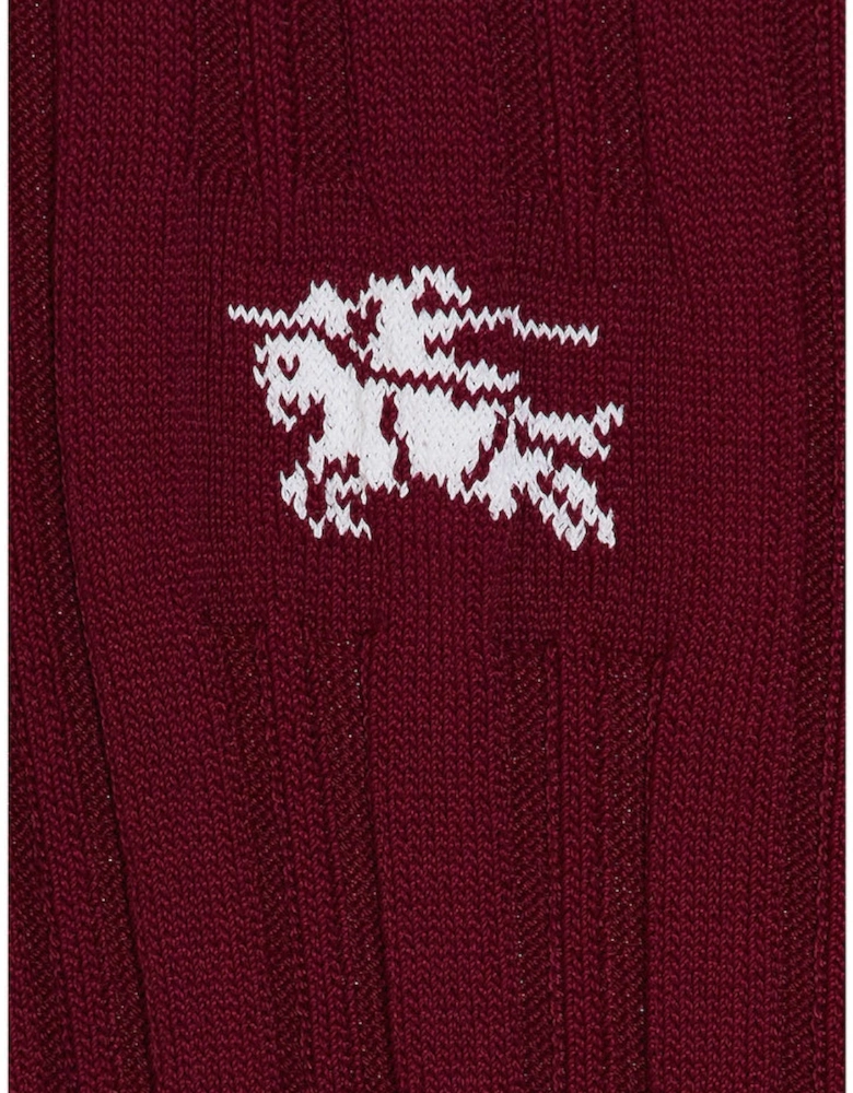 Ribbed EKD Long Sleeve Dress Ripple Burgundy Ribbed Dress