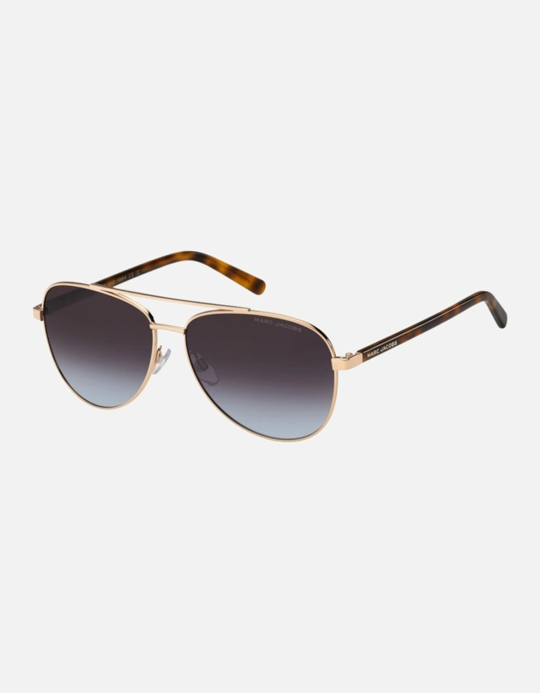 Brown Teal Lens Havana Detail Gold Sunglasses