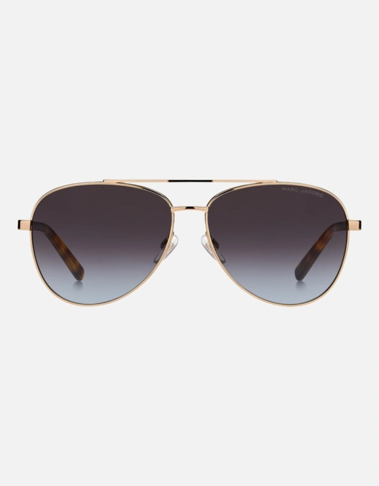Brown Teal Lens Havana Detail Gold Sunglasses