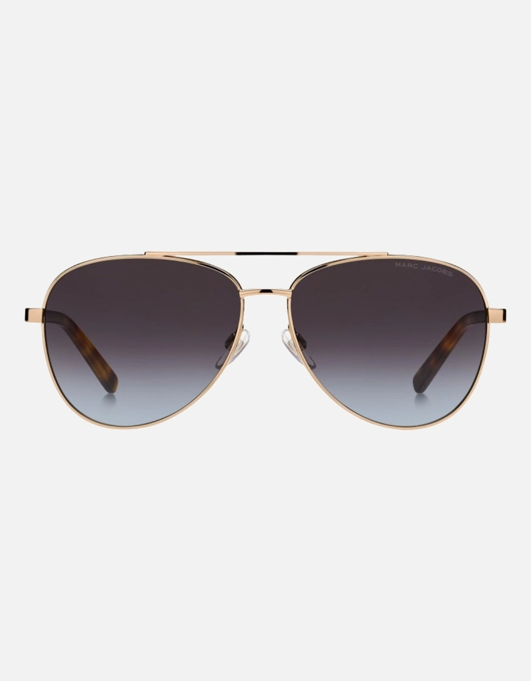 Brown Teal Lens Havana Detail Gold Sunglasses, 3 of 2