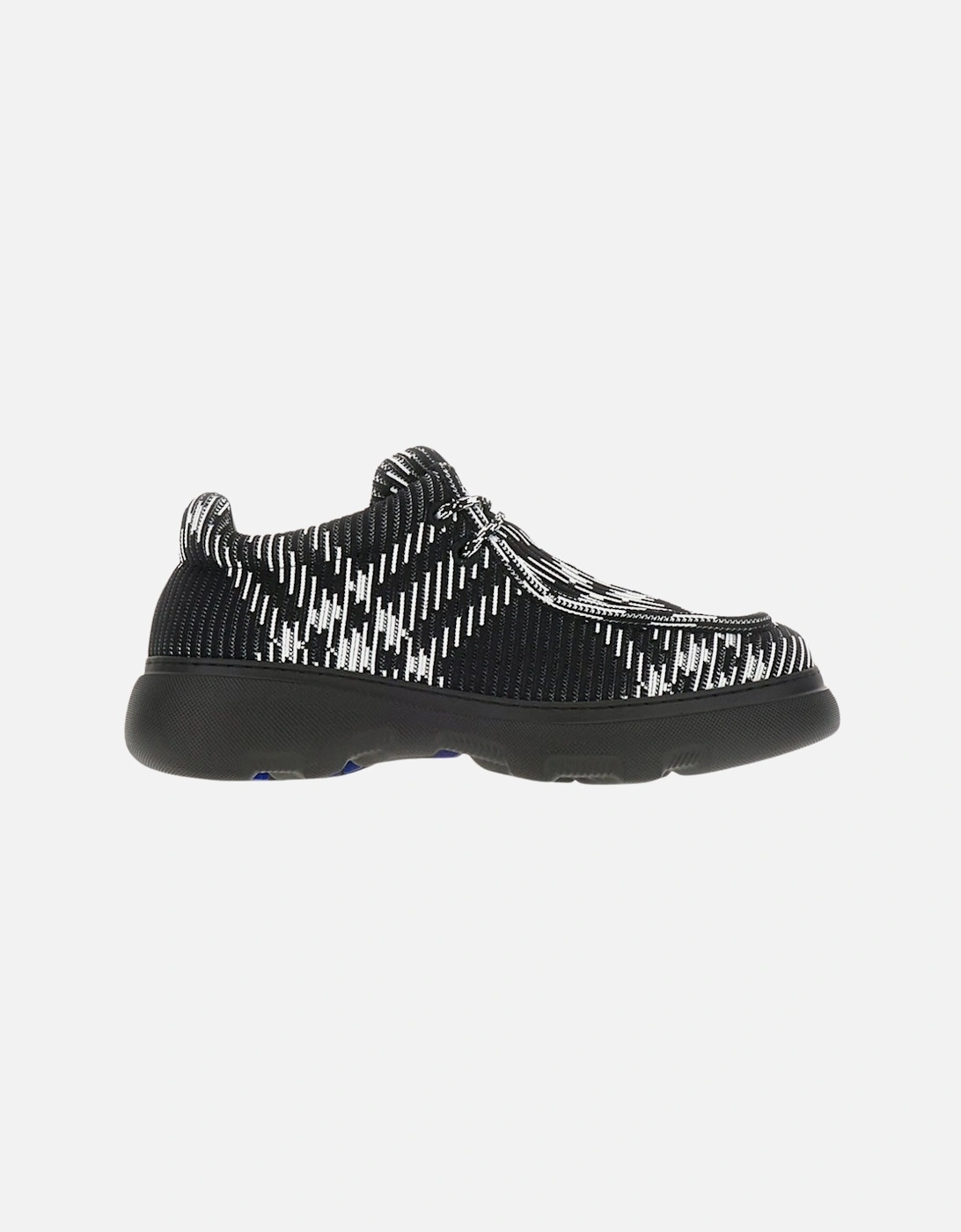 Checked Creeper Round-Toe Black Derby Trainers, 6 of 5