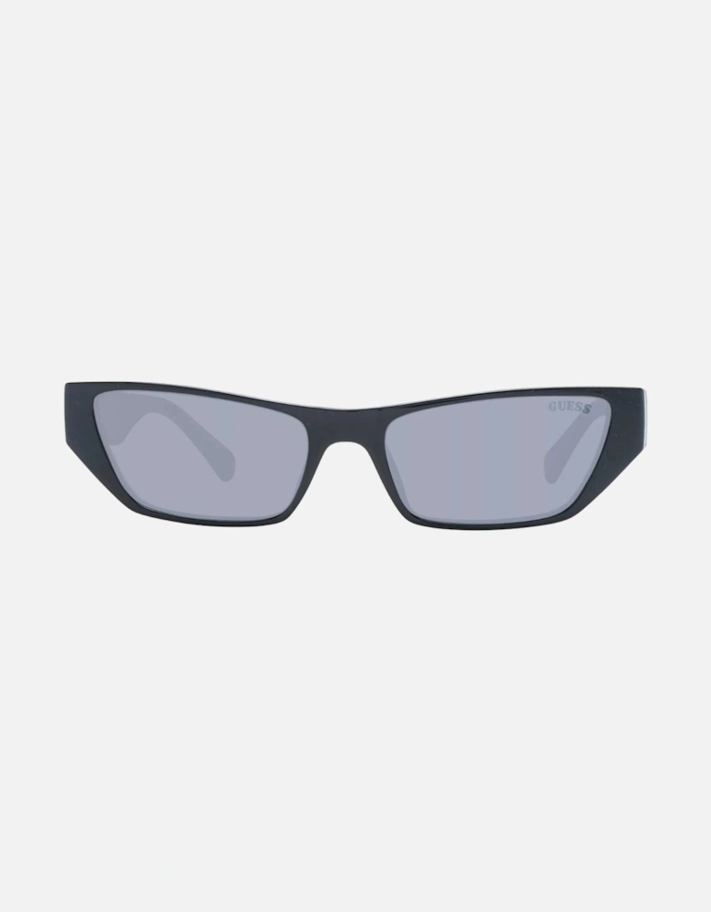 Shiny Black Framed Smoke Lensed Sunglasses