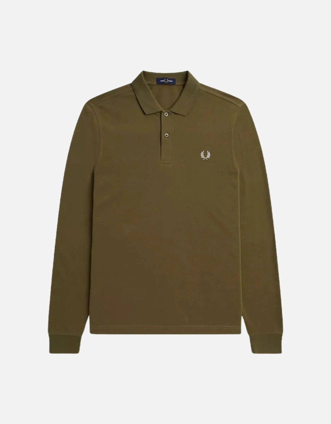 Uniform Green Long Sleeve Plain Polo Shirt, 3 of 2
