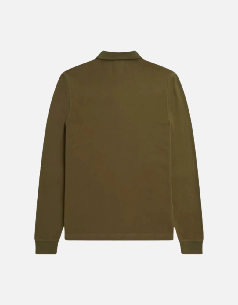 Uniform Green Long Sleeve Plain Polo Shirt